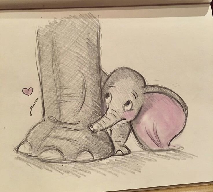 Рисунок слона для срисовки