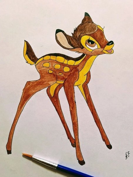 Бэмби нарисовать
