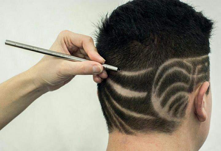 Мужские прически с узорами