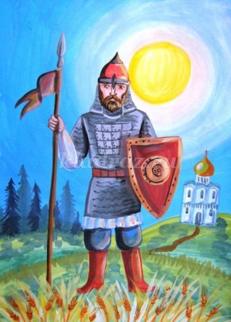 Богатырь рисунок