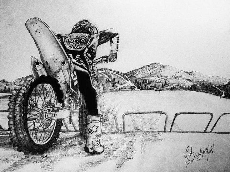 Мотоцикл рисунок