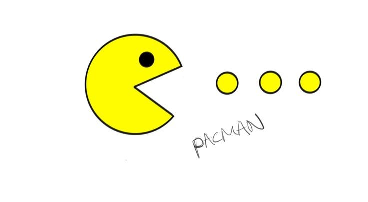 Пакман раскраска