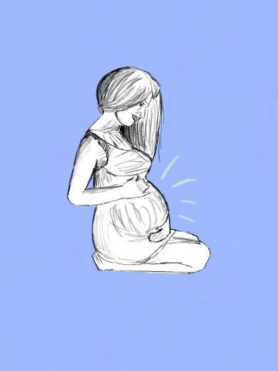Рисунок беременной девушки