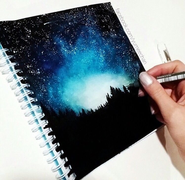 Рисунок космос для срисовки