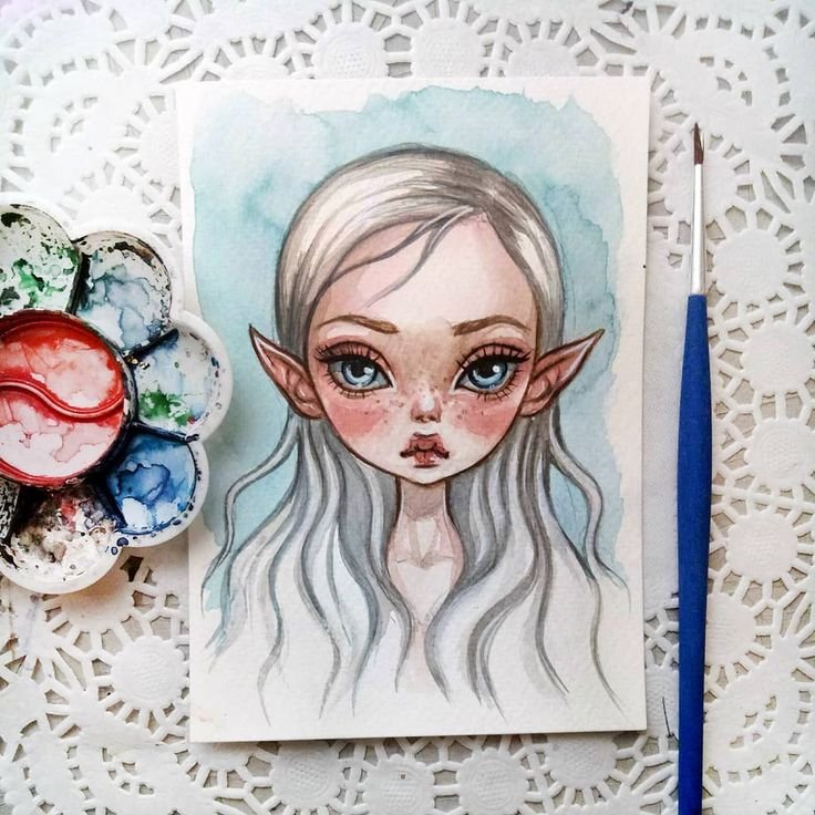 Рисунки для скетчбука эльфы