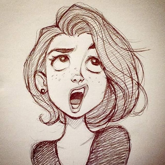 Рисунок девушки карандашом