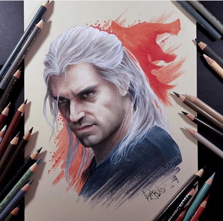 Ведьмак Геральт рисунок