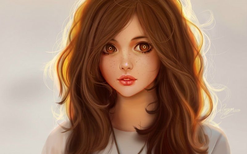 Красивая девушка арт