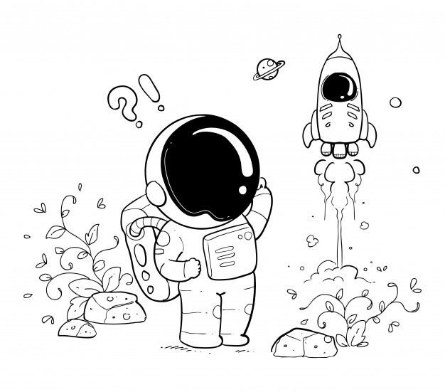 Космонавт рисунок