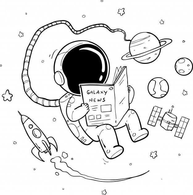 Космонавт рисунок