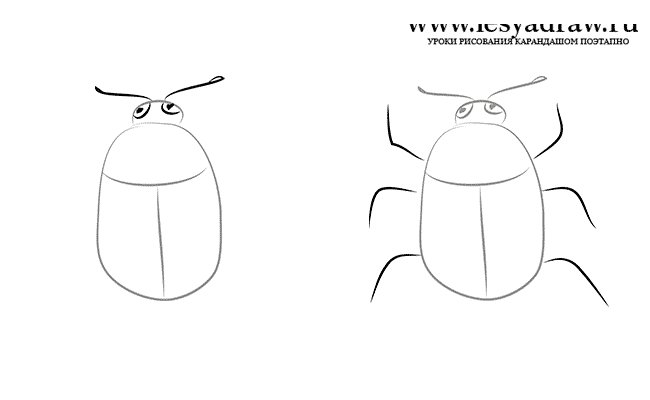 Жук рисунок легкий