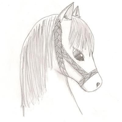 Лошадь рисунок легкий для срисовки
