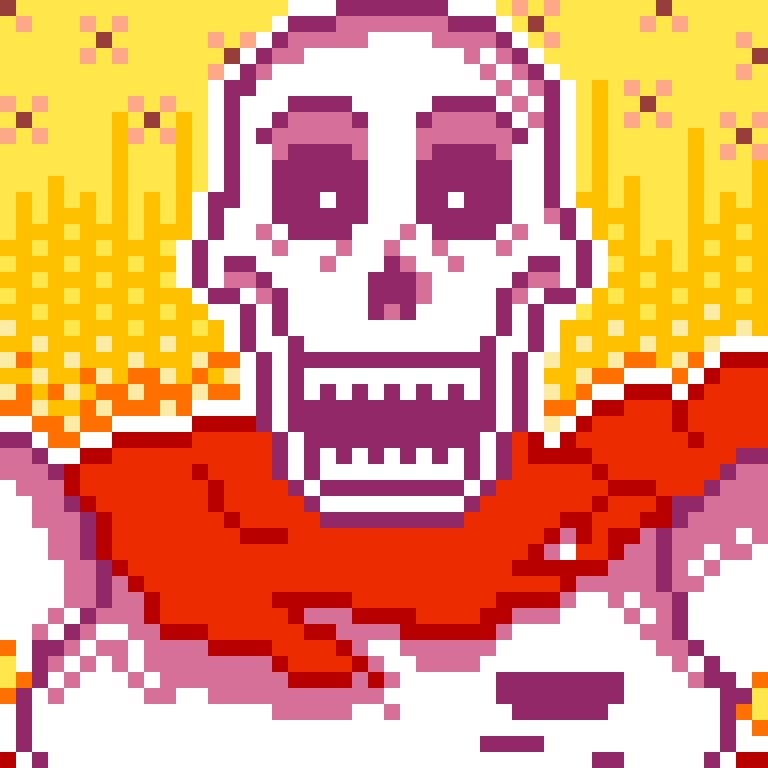 Papyrus Undertale пиксель
