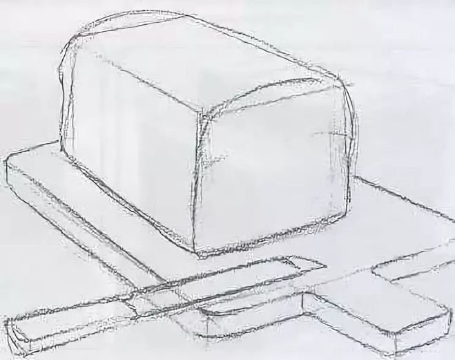 Натюрморт с хлебом карандашом