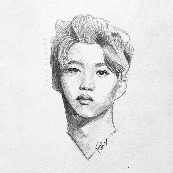 Феликс Stray Kids рисунок