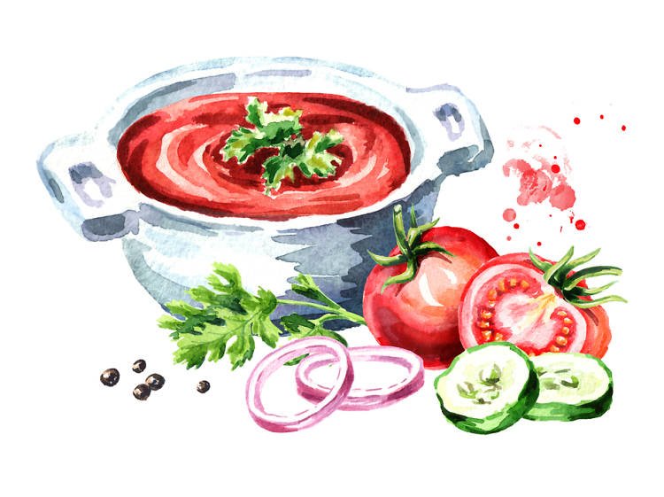 Борщ акварель