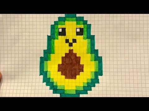 Рисунки по клеточкам авокадо