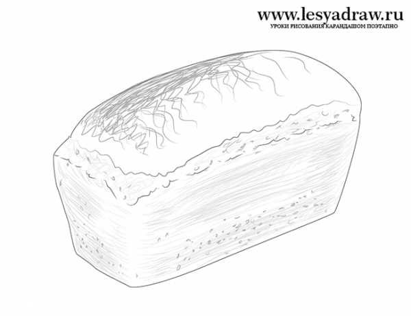 Хлеб рисунок для детей карандашом