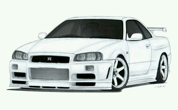 Nissan Skyline GTR r34 белый