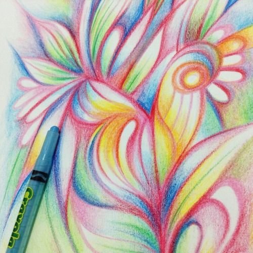 Рисунки цветными карандашами
