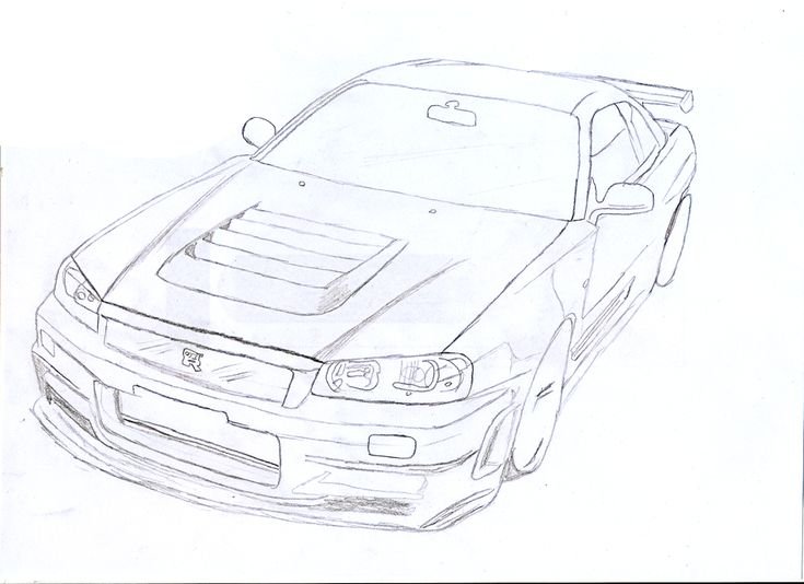 Nissan Skyline r32 рисунок