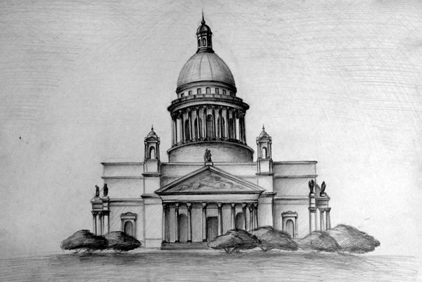 Исаакиевский собор рисунок