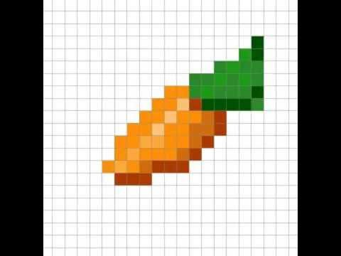 Рисование по клеточкам морковки