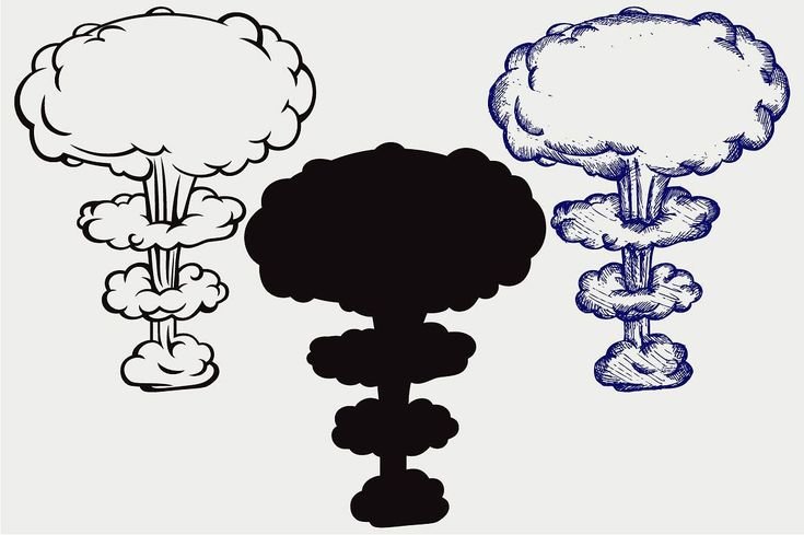 Ядерный взрыв рисунок