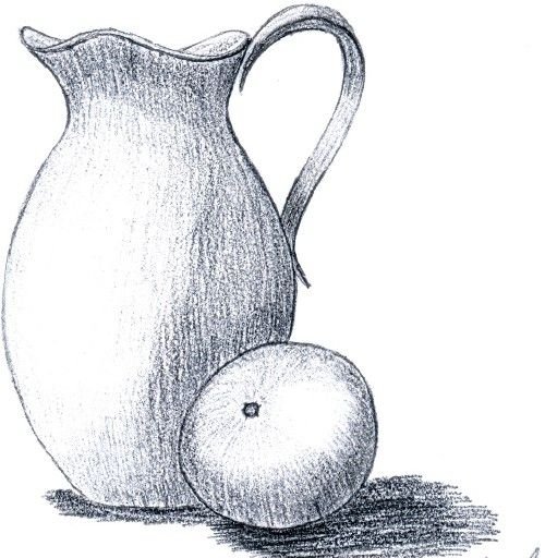 Натюрморт рисунок карандашом