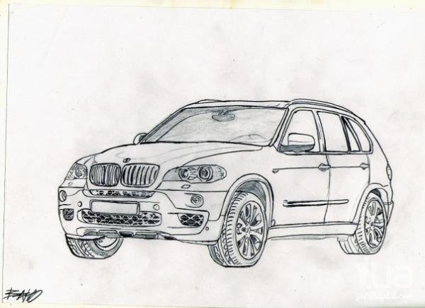 BMW x5 e53 рисунок