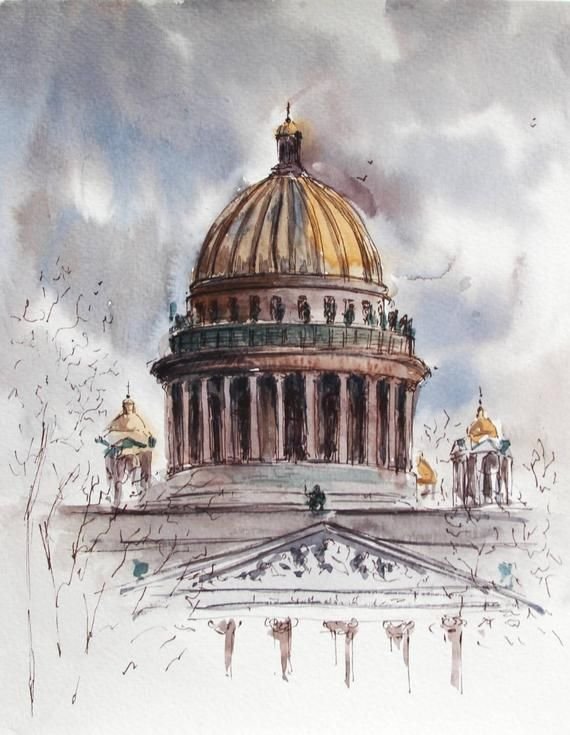 Исаакиевский собор Санкт-Петербург рисуночек