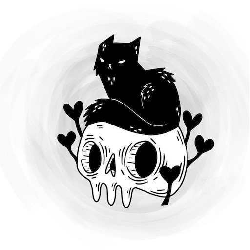 Кот тату эскиз