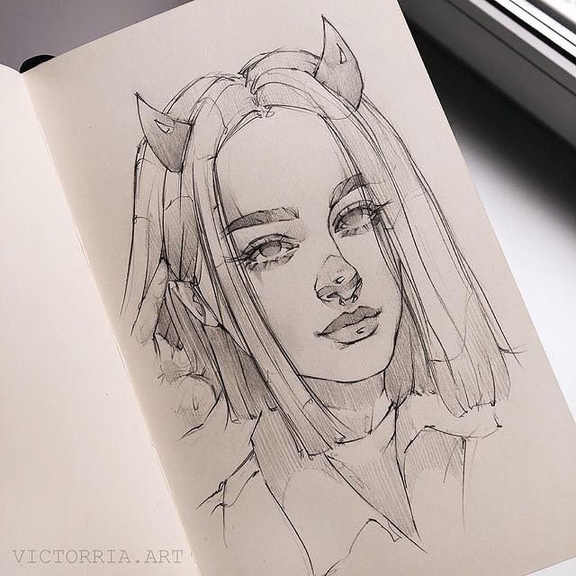 Аниме лицо девушки для срисовки