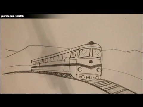 Поэтапное рисование поезда