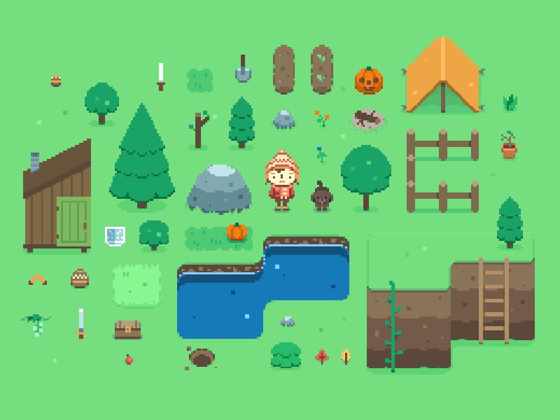Пиксельная Графика для Top down игры