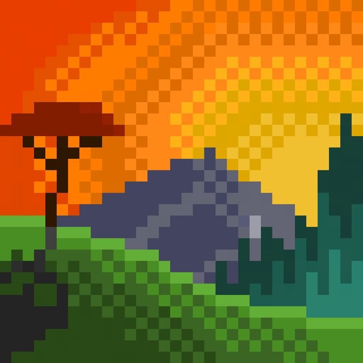 32x32 Pixel Art Luffy