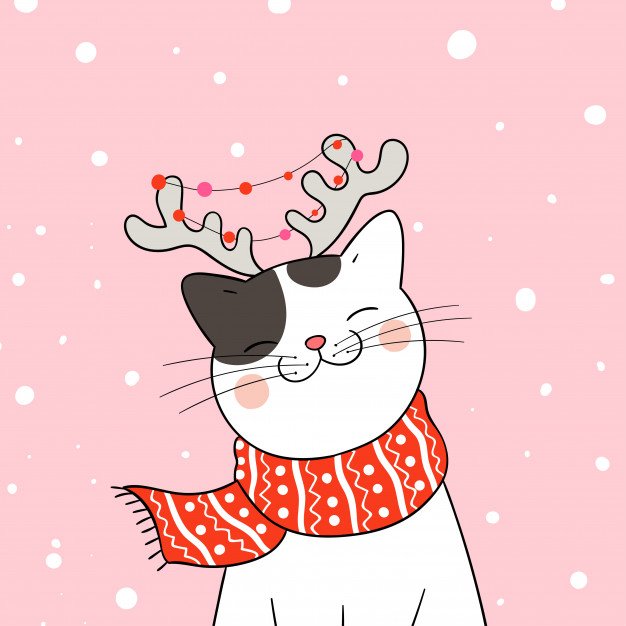 Милые новогодние котики