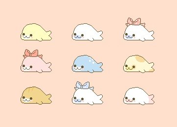 Кавайные морские котики