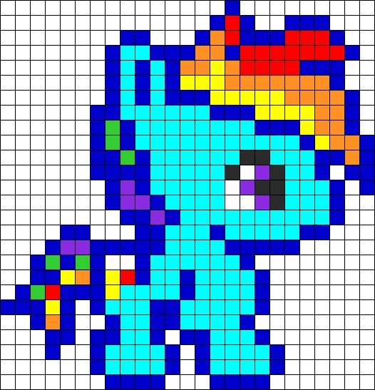 Рисунки по клеточкам маленькие радужные