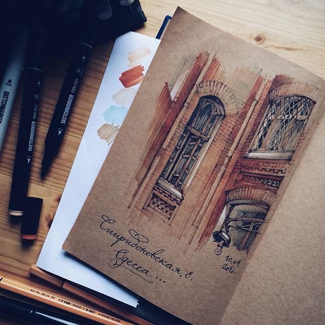 Рисунки на крафт бумаге