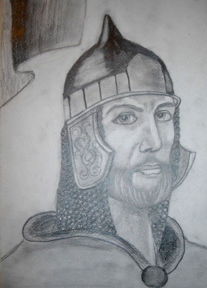 Князь Александр Невский рисунок