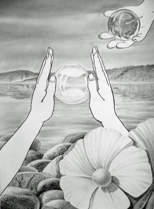 Рисунки для срисовки природа