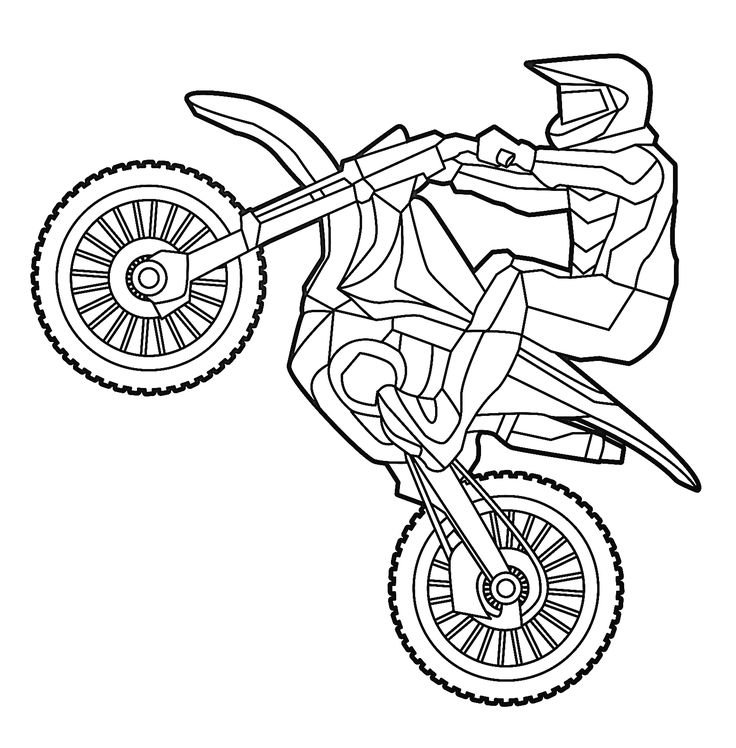 Питбайк раскраска ТТР 125