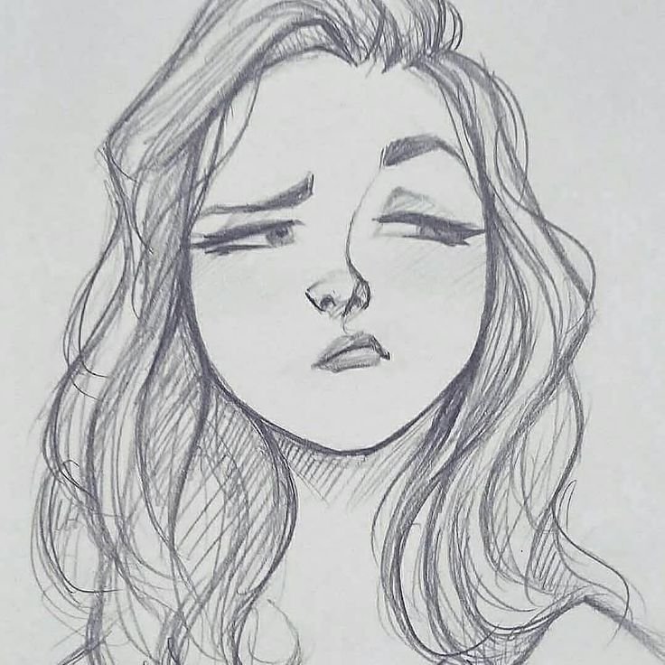 Рисунок девочки карандашом
