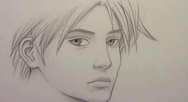 Рисунок парня карандашом