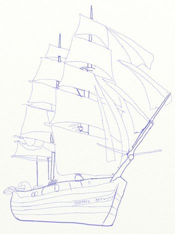 Парусник рисунок
