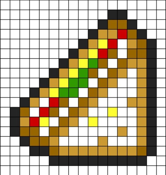 Рисунки по клеточкам еда