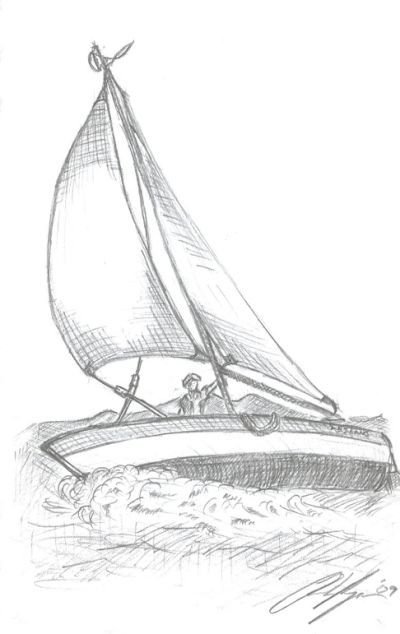Корабль карандашом