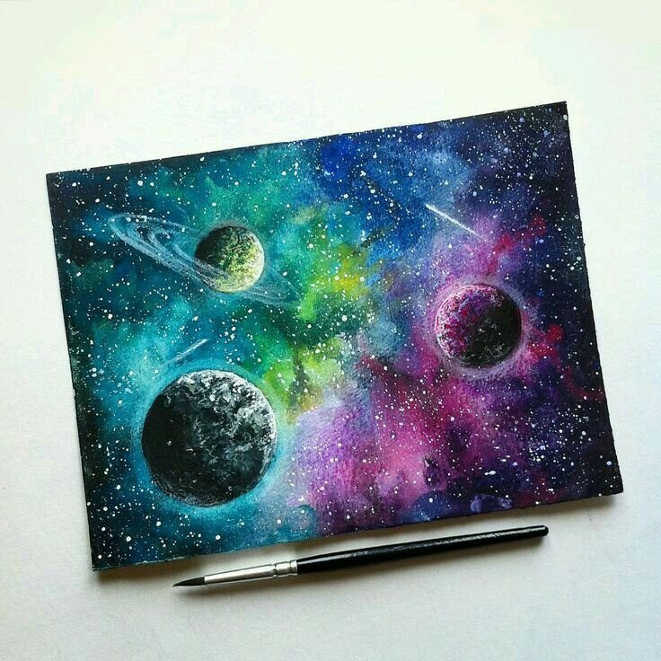 Космос акварелью