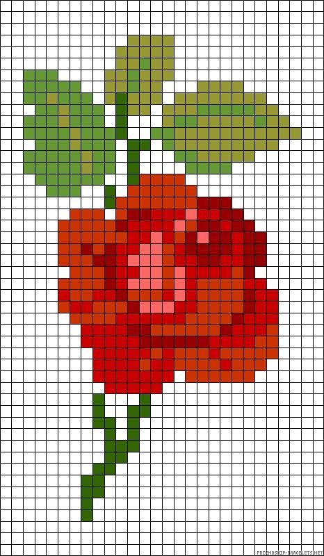 Рисунки по клеточкам цветы